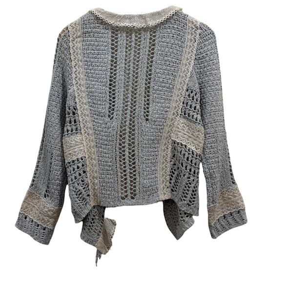 Anthropologie Knitted & Knotted Salt & Pepper Open
Knit Cardigan - Picture 9 of 9